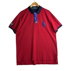 Vintage Polo Ralph Lauren Mens XXL Chief Keef Big Pony Logo Polo Shirt USA 67